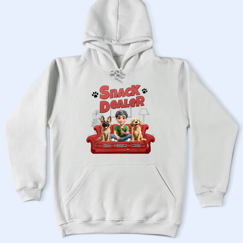 Dog Lovers,Dog Mom,Dog Dad,Gift For Yourself,Happy - Treat Dealer 3D Effect Dogs - Personalized T Shirt