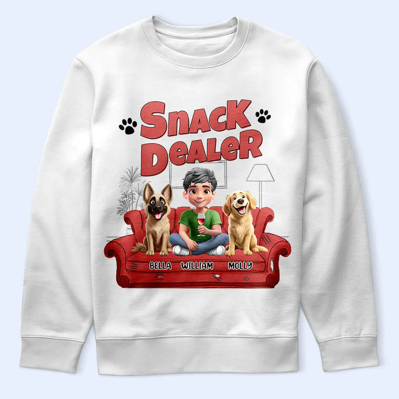 Dog Lovers,Dog Mom,Dog Dad,Gift For Yourself,Happy - Treat Dealer 3D Effect Dogs - Personalized T Shirt