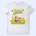 Dog Lovers,Dog Mom,Dog Dad,Gift For Yourself,Happy - Treat Dealer 3D Effect Dogs - Personalized T Shirt
