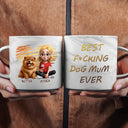 Dog Lovers, Dog Mom, Gift For Yourself, Gift For Women, Happy - Best Dog Mom Ever 3D Effect - Personalized Marble Mug