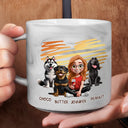 Dog Lovers, Dog Mom, Gift For Yourself, Gift For Women, Happy - Best Dog Mom Ever 3D Effect - Personalized Marble Mug