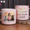 Dog Lovers, Dog Mom, Gift For Yourself, Gift For Women, Happy - Best Dog Mom Ever 3D Effect - Personalized Marble Mug
