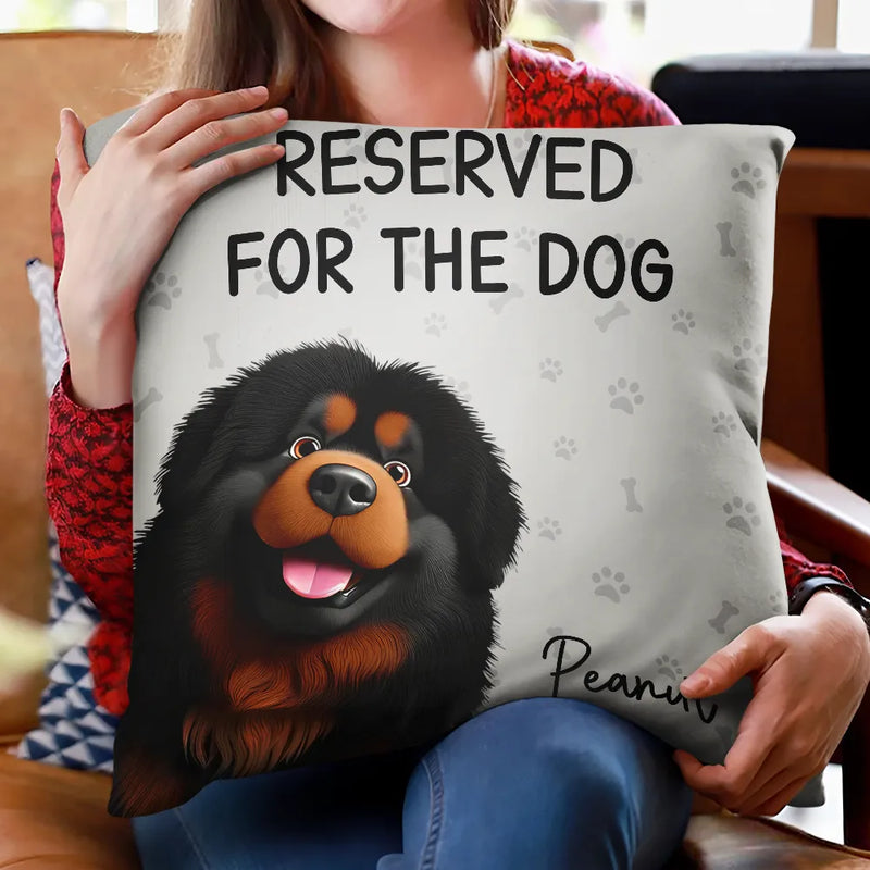 Pet Lovers, Dog Lovers, Funny - Reserved For The Dogs 3D Effect - Personalized Pillow