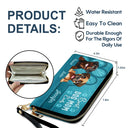 Dog Lovers,Dog Mom,Gift For Women,Happy - Best Dog Mom Ever 3D Effect - Personalized Leather Long Wallet