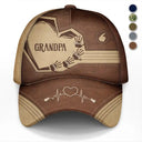 Gift For Father,Gift For Grandpa - Grandpa Papa Dad Father Sweetheart Kid Grandkid Handprints - Personalized Classic Cap