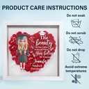 Graduation - Graduation Celebration The Beauty Of The Future 3D Effect - Personalized Flower Shadow Box