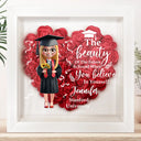 Graduation - Graduation Celebration The Beauty Of The Future 3D Effect - Personalized Flower Shadow Box