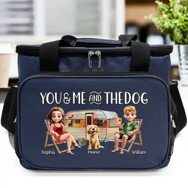 Gift For Couples,Gift For Husband,Gift For Wife,Gift For Boyfriend,Gift For Girlfriend,Dog Lovers,Dog Couple,Pet Lovers,Pet Couple,Couple's Hobby,Camping - Camping You Me And The Dogs - Personalized Lunch Bag, Cooling Tote