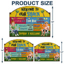 Gift For Couples, Gift For Husband, Gift For Wife, Gift For Boyfriend, Gift For Girlfriend, Patio, Summer - 3D Effect Welcome To Our Patio - Personalized Custom Shaped Metal Sign