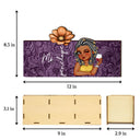 Teacher,Gift For Yourself,Gift For Women - Teacher Birth Flower Bloom Where You're Planted Woman - Personalized Wooden Pen Pencil Holder