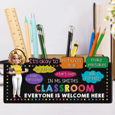 Wooden Pen Pencil Holder