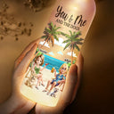 Gift For Couples, Gift For Husband, Gift For Wife, Gift For Boyfriend, Gift For Girlfriend, Summer, Beach - You Me And The Dogs Beach View - Personalized Bottle Light