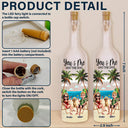 Gift For Couples, Gift For Husband, Gift For Wife, Gift For Boyfriend, Gift For Girlfriend, Summer, Beach - You Me And The Dogs Beach View - Personalized Bottle Light