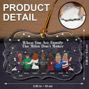 Christmas,Long Distance,Gift For Sisters,Gift For Bestie,Happy - When You Are Family The Miles Don't Matter - Personalized Medallion Glass Ornament