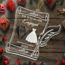 The Year We Became Mr. & Mrs. Couple Christmas - Personalized Custom Shaped Acrylic Ornament