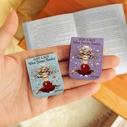 Reading,Gift For Yourself,Happy - Just One More Chapter Girl Who Loves Books - Personalized Leather Magnetic Bookmark