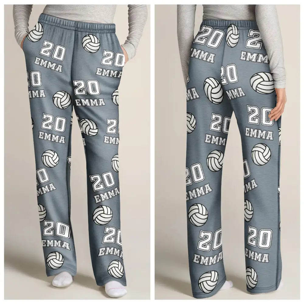Gift For Yourself, Gift For Women, Gift For Men, Baseball, Football, Softball, Happy - Sports Pattern Baseball Volleyball Basketball - Personalized Sweatpants