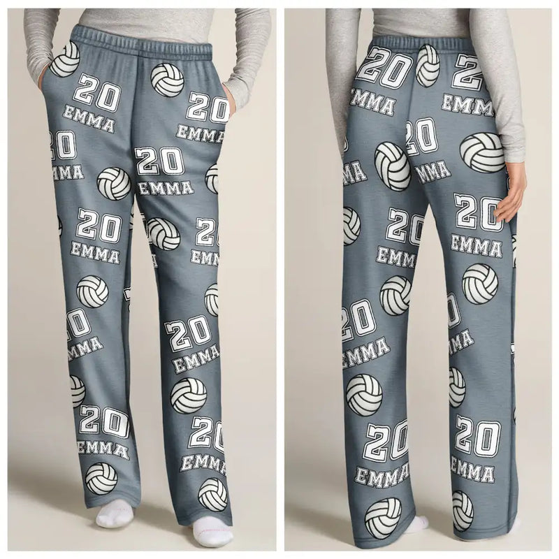 Gift For Yourself, Gift For Women, Gift For Men, Baseball, Football, Softball, Happy - Sports Pattern Baseball Volleyball Basketball - Personalized Sweatpants