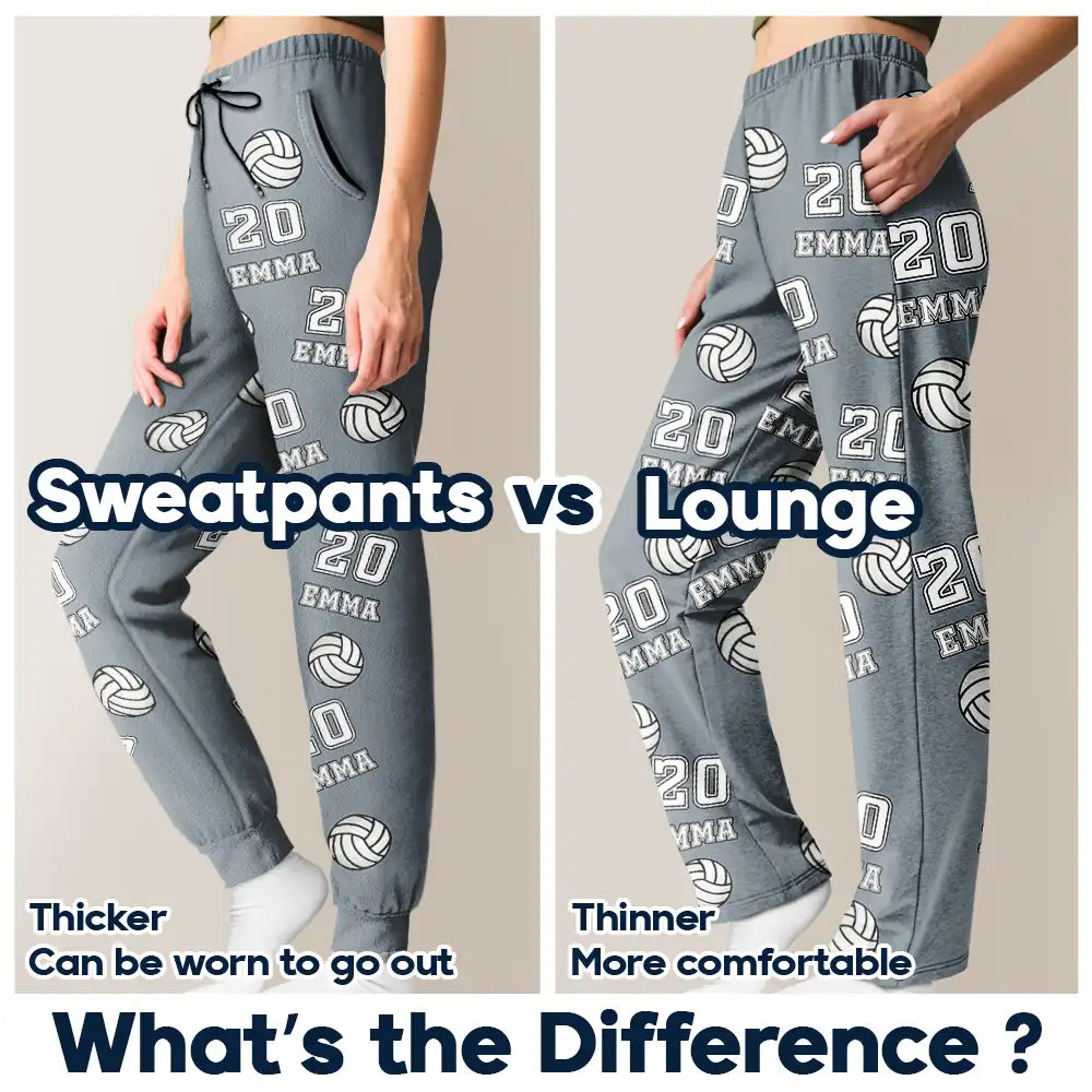 Gift For Yourself, Gift For Women, Gift For Men, Baseball, Football, Softball, Happy - Sports Pattern Baseball Volleyball Basketball - Personalized Sweatpants