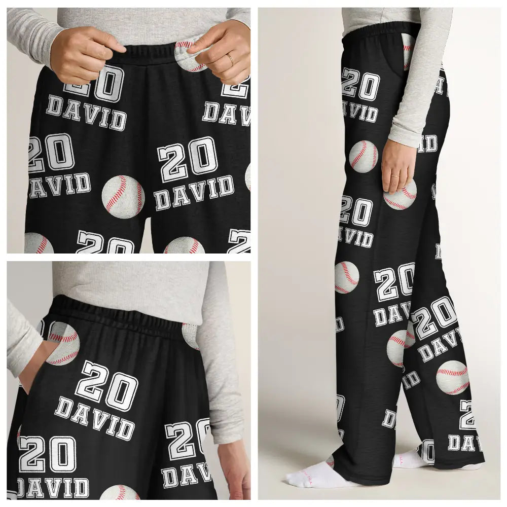 Gift For Yourself, Gift For Women, Gift For Men, Baseball, Football, Softball, Happy - Sports Pattern Baseball Volleyball Basketball - Personalized Sweatpants