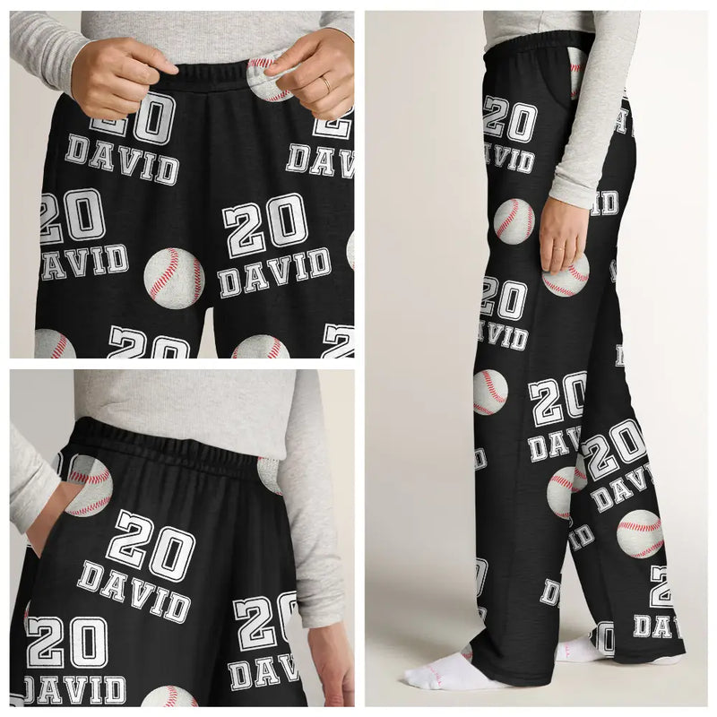Gift For Yourself, Gift For Women, Gift For Men, Baseball, Football, Softball, Happy - Sports Pattern Baseball Volleyball Basketball - Personalized Sweatpants