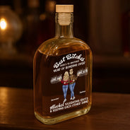 Gift For Bestie,Best friends' Hobby,Happy - Here's To Another Year Of Bonding Over Alcohol Best Friends - Personalized Whiskey Bottle