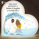 Gift For Women,Gift For Mother,Single Mom, Daughters,Sons,Children,Love - The Love Between A Mother & Her Daughters Sons - Personalized Custom Shaped Light Box