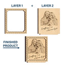 Custom Photo,Gift For Mother,Happy - Custom Photo Pencil Sketch Everything I Am Is Because Of You - Personalized Custom Shaped Wooden Plaque