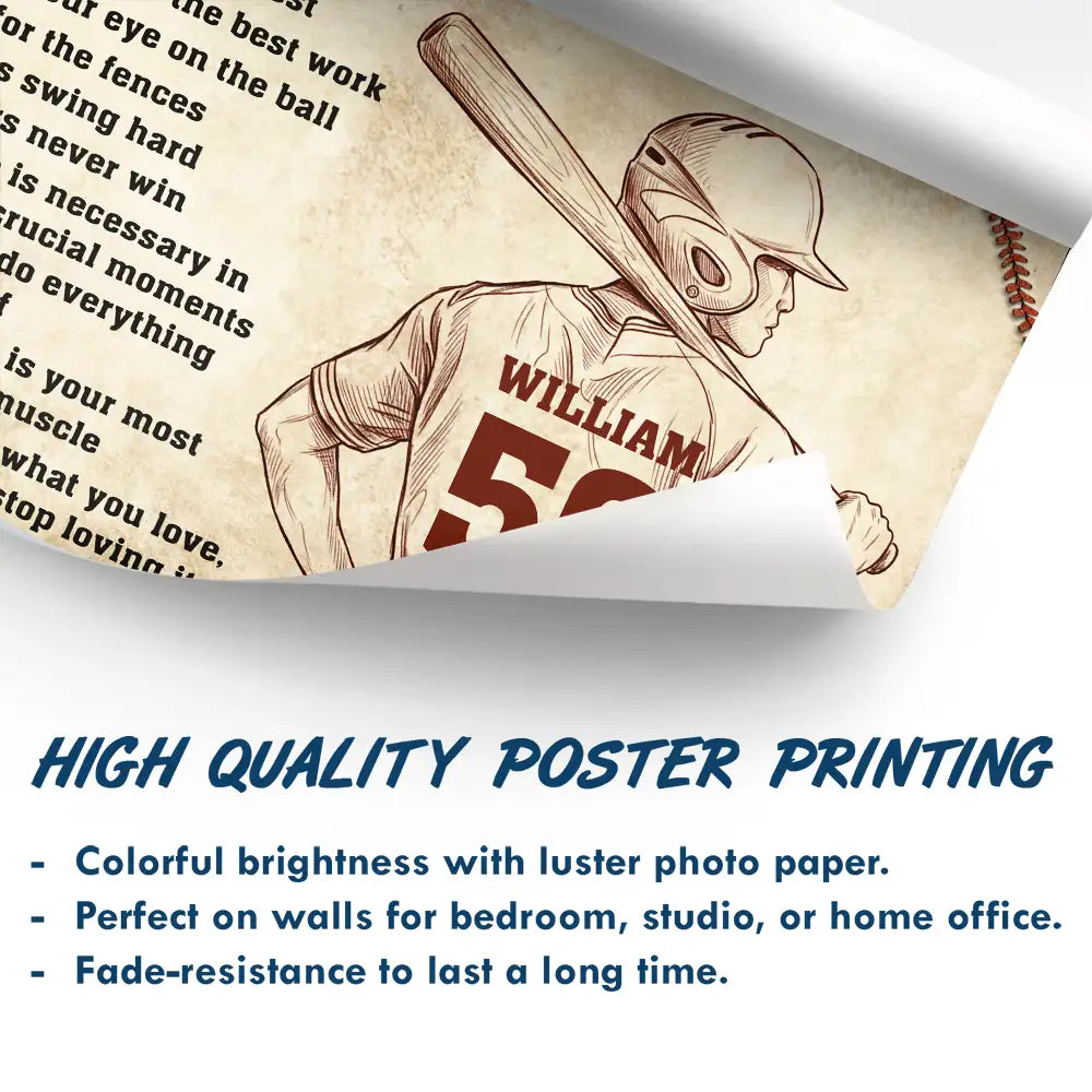 Custom Photo,Baseball,Gift For Yourself,Happy,Photo - Pencil Sketch - Custom Photo Pencil Sketch Baseball Life Lesson Baseball Lovers - Personalized Poster