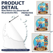 Christmas,Gift For Couples,Happy,Old Couples,Travel,Vector - Gift For Travel Lovers, Travel Couple - Personalized Destination Acrylic Ornament