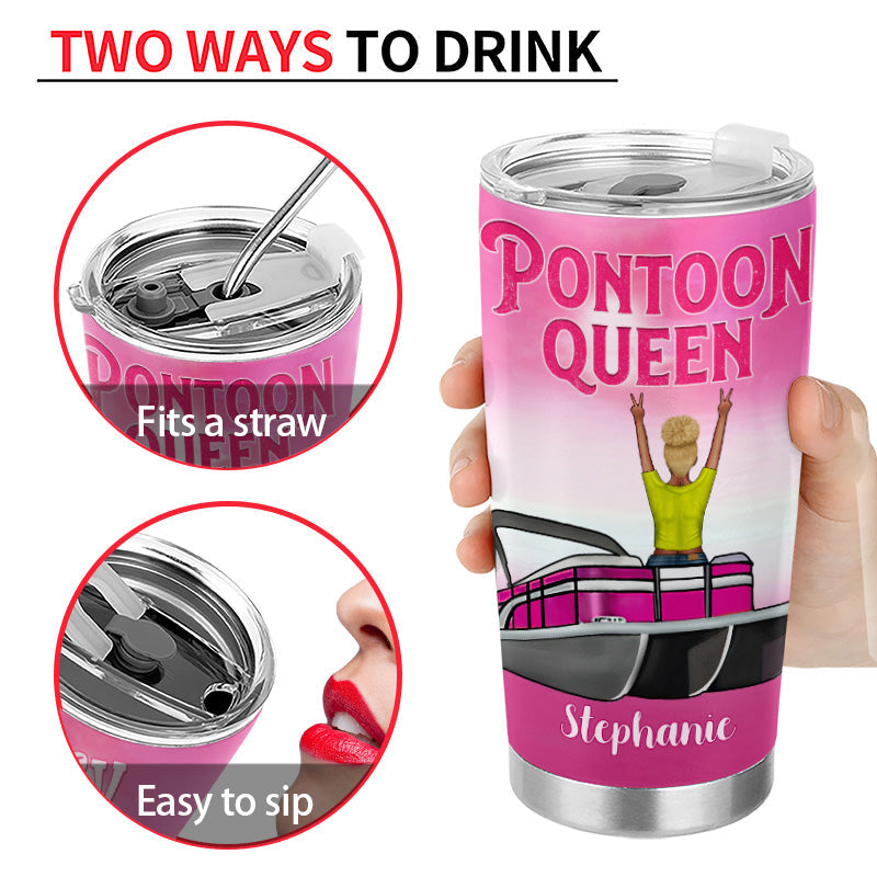 Pontoon Queen Classy - Personalized Custom Tumbler