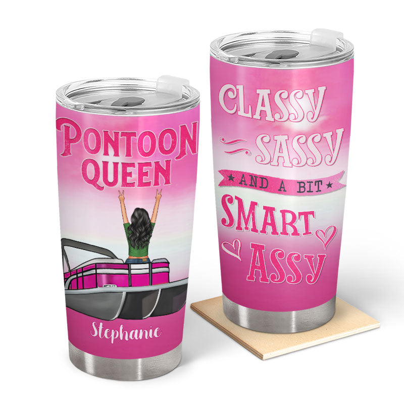 Pontoon Queen Classy - Personalized Custom Tumbler