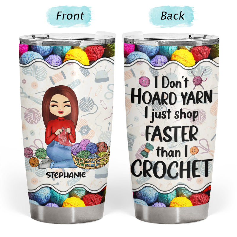 Punching People Is Frowned Upon - Gift For Crochet - Personalized Custom Tumbler