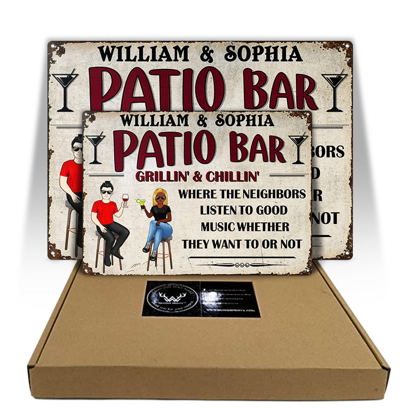 Garage Bar - Cadeau pour papa - Panneaux métalliques classiques personnalisés