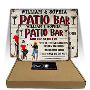 Garage Bar - Cadeau pour papa - Panneaux métalliques classiques personnalisés