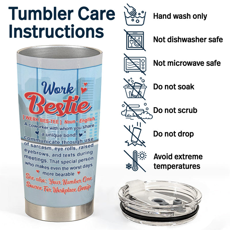 Best Work Besties Ever - BFF Bestie Gift - Personalized Custom Tumbler