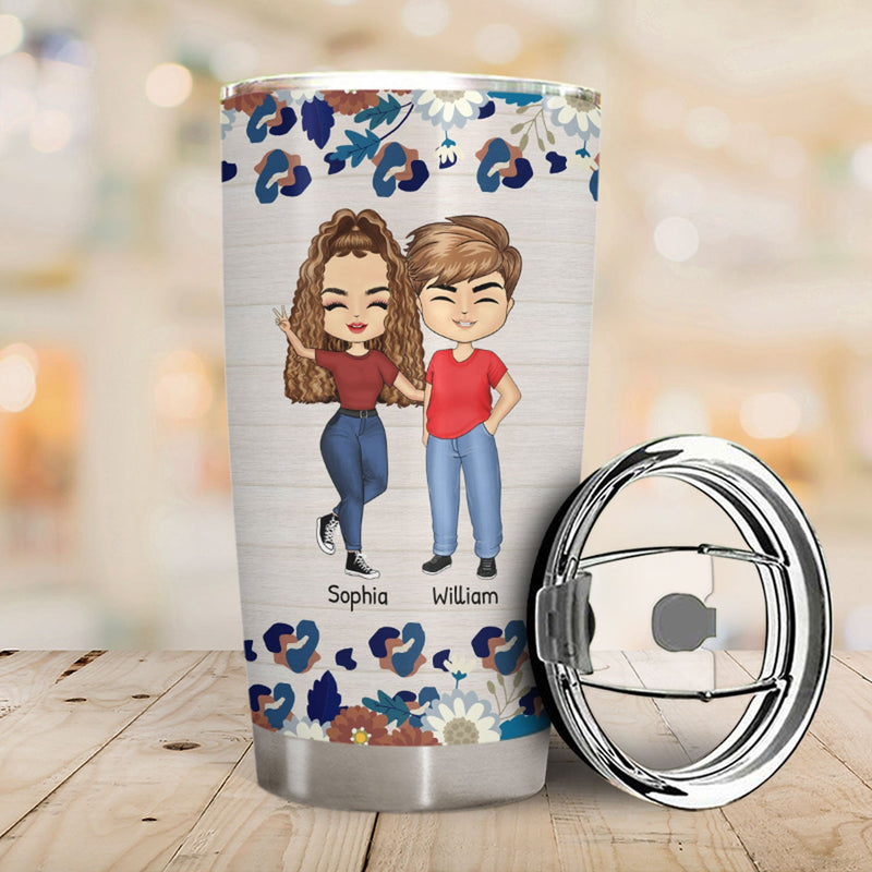 Walk Through But Only True Friends - Gift For Besties - Personalized Custom Tumbler