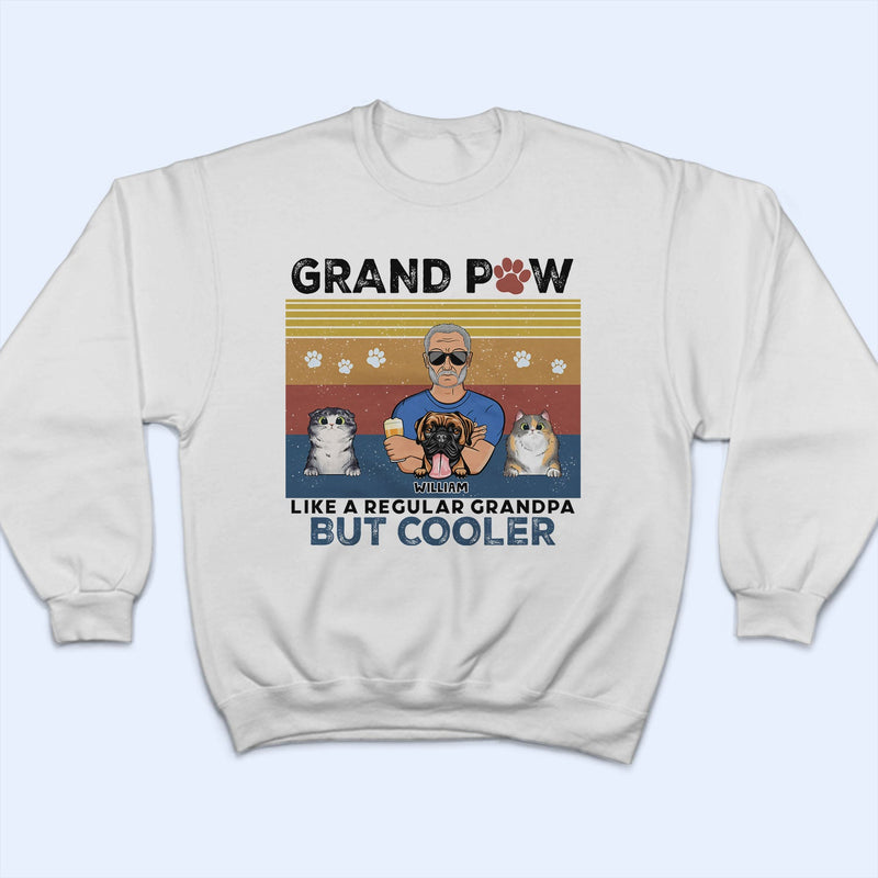 Les amoureux des animaux aiment les grands-parents, mais en plus cool ! Cadeau pour les amoureux des chiens et des chats ! T-shirt personnalisé