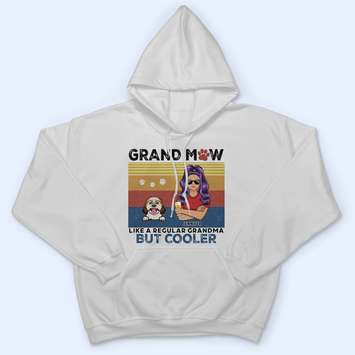 Les amoureux des animaux aiment les grands-parents, mais en plus cool ! Cadeau pour les amoureux des chiens et des chats ! T-shirt personnalisé