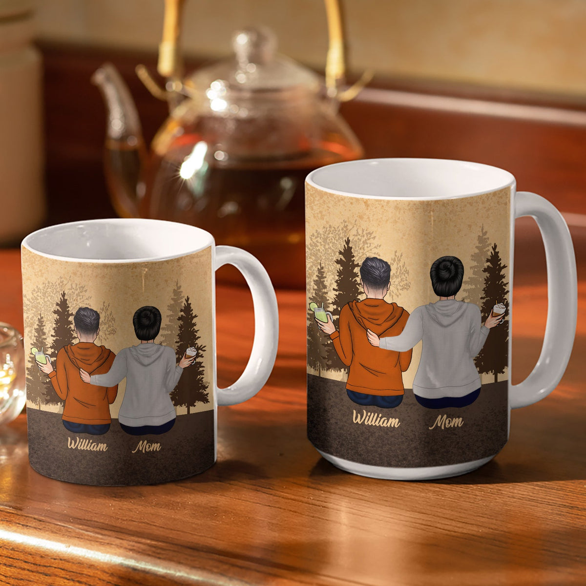 Like Mother Like Daughter - Gift For Mother Daughter Son - Personalized Custom White Edge-to-Edge Mug