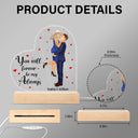 Kissing Couple I Love You - Anniversary, Birthday Gift For Spouse, Lover, Husband, Wife, Boyfriend, Girlfriend, Married Couples - Personalized Custom 3D Led Light Wooden Base