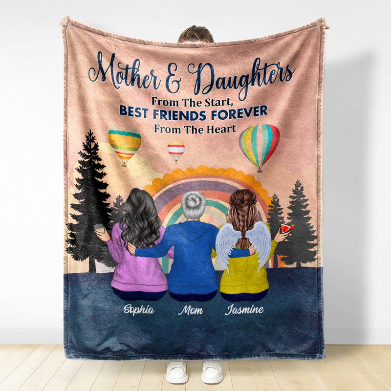Mother Daughter Linked Forever - Gift For Mother - Personalized Custom Blanket