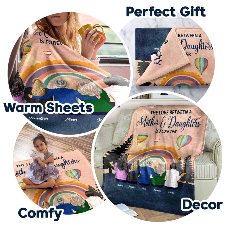 Mother Daughter Linked Forever - Gift For Mother - Personalized Custom Blanket