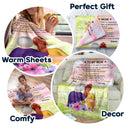 Dear Mom Thank You For Being My Superwoman - Birthday, Family Gift For Mother, Grandma, Daughter, Granddaughter - Personalized Custom Fleece Blanket