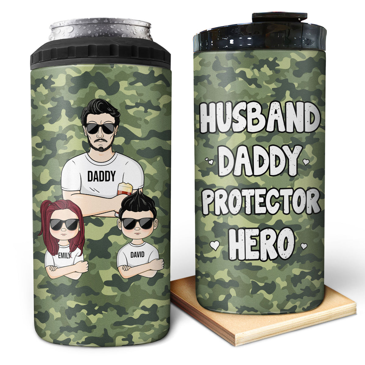 Camo dad tumbler gifts