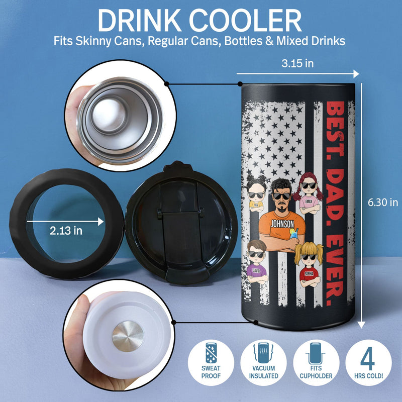 Papa Fuel - Cadeau d'anniversaire sympa pour papa, père, grand-père, mari, homme - Gobelet isotherme 4 en 1 personnalisé