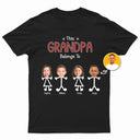 Custom Photo This Dad Grandpa Belongs To Kids - Birthday, Loving Gift For Daddy, Father, Grandfather, Husband - Personalized Custom T Shirt