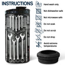 Mécanicien, je peux tout réparer sauf la bêtise - Cadeau pour papa, père, grand-père, grand-père, hommes - Gobelet isotherme personnalisé 4 en 1