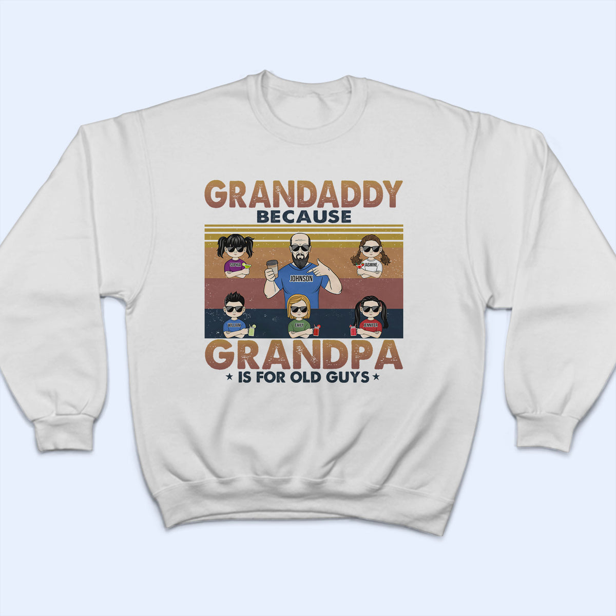 Poppy Because Grandpa Is for Old Guys - Birthday, Loving Gift for Grandfather, Grandkids, Grandchildren, Granddaughters, Grandsons - Personalized Cust