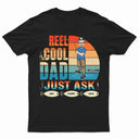 Reel Cool Dad Reel Great Dad - Cadeau d'anniversaire, cadeau de famille pour papa, père, grand-père, pêcheurs, amateurs de pêche - T-shirt personnalisé